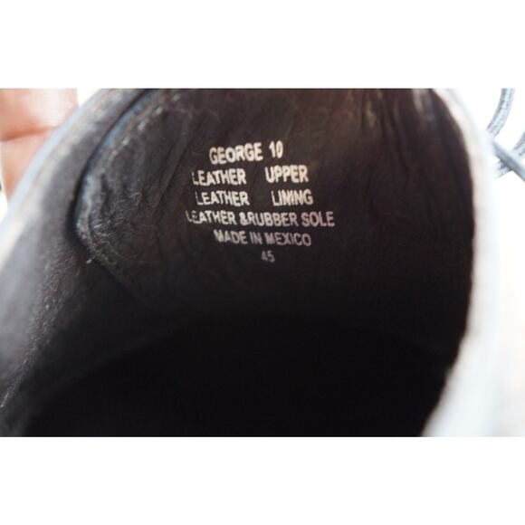 New! FREEBIRD Steven George Black Brogue Leather Oxford Wingtip Shoes Size 10 - Picture 14 of 14